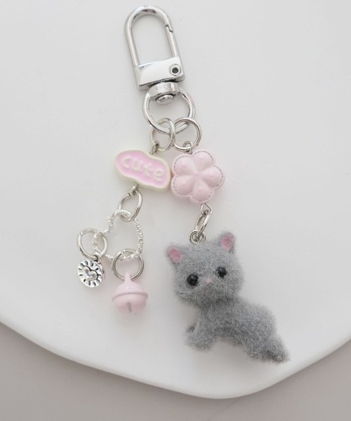 ammy. / エイミードット 】 フロッキー キャット マスコット チャーム