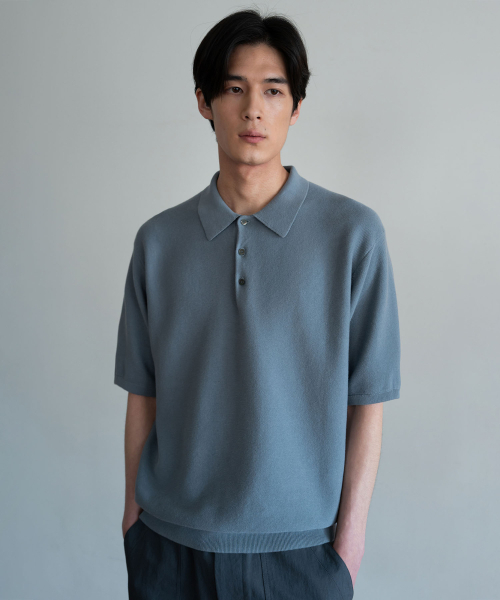 BLANKROOM(ブランクルーム)の「トレンポロニット_WASHED BLUE(ニット/セーター・メンズ・その他・2/3/4/1)」の4枚目の写真