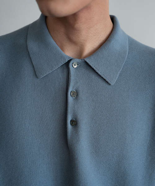 BLANKROOM(ブランクルーム)の「トレンポロニット_WASHED BLUE(ニット/セーター・メンズ・その他・2/3/4/1)」の2枚目の写真
