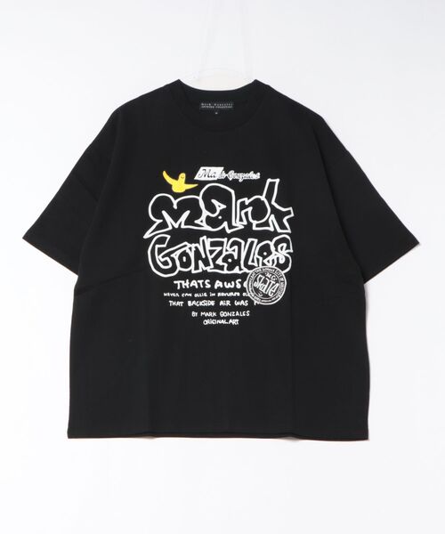 Port(ポート)の「【 Mark Gonzales / マークゴンザレス 】 BIG LOGO & WAPPEN Tシャツ(Tシャツ/カットソー・メンズ・ブラック/ホワイト/セージグリーン・LARGE/X-LARGE/MEDIUM)」の2枚目の写真