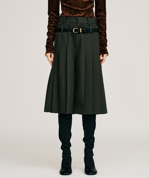 PRANK PROJECT(プランクプロジェクト)の「【2026Autumn Pre-Order】ダブルウエストプリーツハーフパンツ / Double-Waist Pleated Half Pants(その他パンツ・レディース・カーキ/グレー/ブラック・38/36)」の3枚目の写真