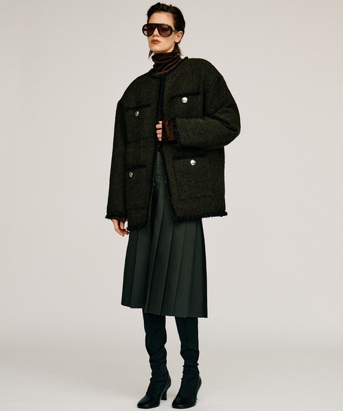 PRANK PROJECT(プランクプロジェクト)の「【2026Autumn Pre-Order】ダブルウエストプリーツハーフパンツ / Double-Waist Pleated Half Pants(その他パンツ・レディース・カーキ/グレー/ブラック・38/36)」の5枚目の写真