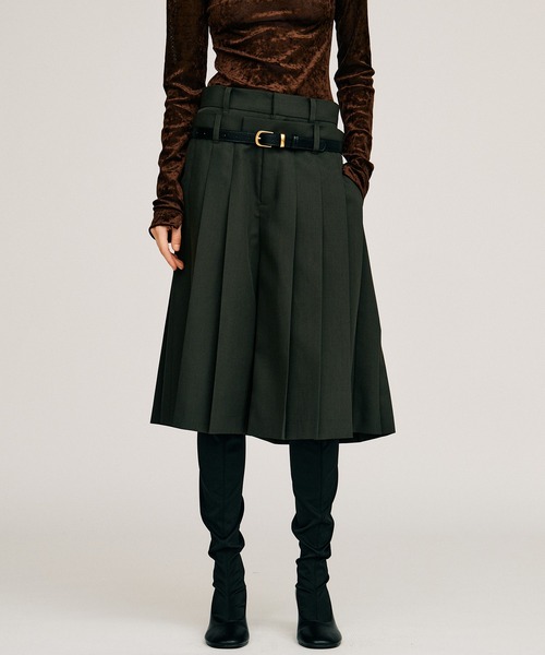 PRANK PROJECT(プランクプロジェクト)の「【2026Autumn Pre-Order】ダブルウエストプリーツハーフパンツ / Double-Waist Pleated Half Pants(その他パンツ・レディース・カーキ/グレー/ブラック・38/36)」の12枚目の写真