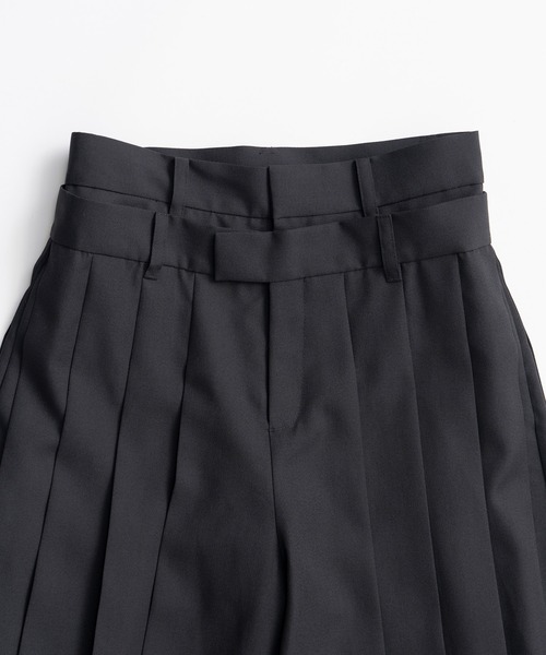 PRANK PROJECT(プランクプロジェクト)の「【2026Autumn Pre-Order】ダブルウエストプリーツハーフパンツ / Double-Waist Pleated Half Pants(その他パンツ・レディース・カーキ/グレー/ブラック・38/36)」の19枚目の写真