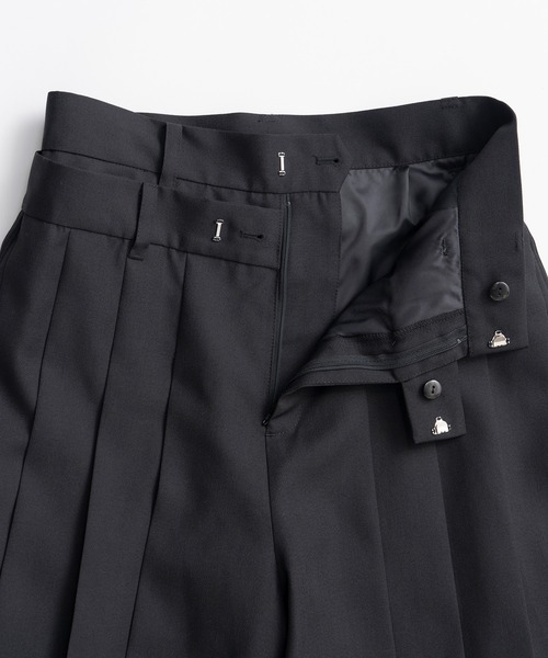 PRANK PROJECT(プランクプロジェクト)の「【2026Autumn Pre-Order】ダブルウエストプリーツハーフパンツ / Double-Waist Pleated Half Pants(その他パンツ・レディース・カーキ/グレー/ブラック・38/36)」の21枚目の写真