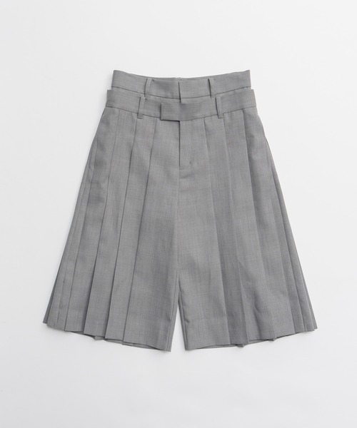 PRANK PROJECT(プランクプロジェクト)の「【2026Autumn Pre-Order】ダブルウエストプリーツハーフパンツ / Double-Waist Pleated Half Pants(その他パンツ・レディース・カーキ/グレー/ブラック・38/36)」の22枚目の写真