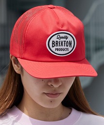 BRIXTON | BRIXTON/ブリクストン HENRY MP TRUCKER ミディアムプロファイル フェルト刺繍 フラットバイザー メッシュ 6Pキャップ スナップバック ストリートメンズ 2026年 夏 夏服(キャップ)