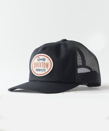 BRIXTON(ブリクストン)の「BRIXTON/ブリクストン HENRY MP TRUCKER ミディアムプロファイル フェルト刺繍 フラットバイザー メッシュ 6Pキャップ スナップバック ストリートメンズ 2026年 夏 夏服(キャップ)」