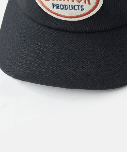 BRIXTON(ブリクストン)の「BRIXTON/ブリクストン HENRY MP TRUCKER ミディアムプロファイル フェルト刺繍 フラットバイザー メッシュ 6Pキャップ スナップバック ストリートメンズ 2026年 夏 夏服(キャップ・メンズ・ブラック/レッド・ONE SIZE)」の5枚目の写真