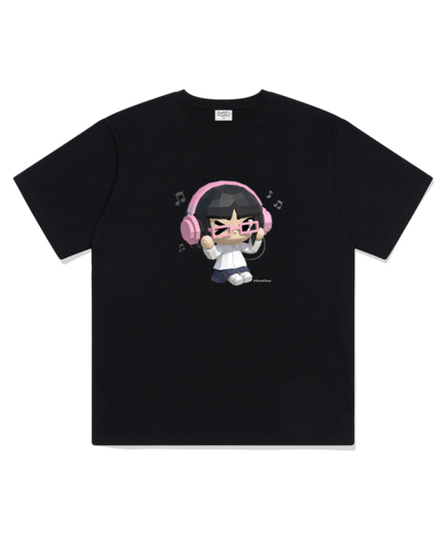 THEMORFHOUSE（ザモーフハウス）の「3Dミュージックガールオーバーサイズ半袖Tシャツメランジグレー（Tシャツ/カットソー・レディース・その他・SMALL/MEDIUM/LARGE）」の3枚目の写真