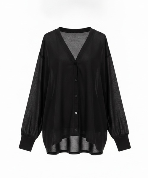 coca(coca)(コカ)の「シアージョーゼットカーディガン(カーディガン/ボレロ・レディース・ブラック/ブラウン・S/L/M)」の20枚目の写真
