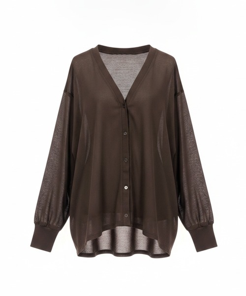 coca(coca)(コカ)の「シアージョーゼットカーディガン(カーディガン/ボレロ・レディース・ブラック/ブラウン・S/L/M)」の21枚目の写真