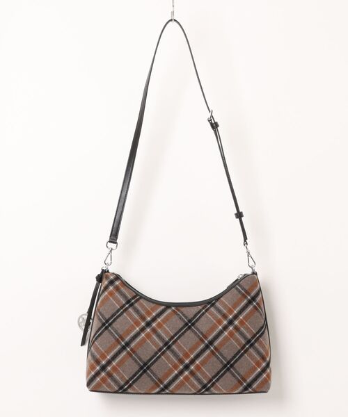 MICHAEL KORS（マイケルコース）の「SAMMY プレイドプリント ウールブレンド コンバーチブル ショルダーバッグ ミディアム（ショルダーバッグ・レディース・ブラック・FREE）」の2枚目の写真