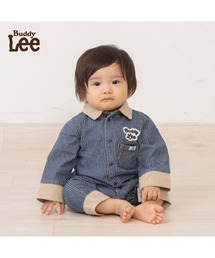 BUDDY Lee（バディーリー）の「BUDDYLEE 長袖前開きロンパース 衿付き デニム×ニットコール（ロンパース）」