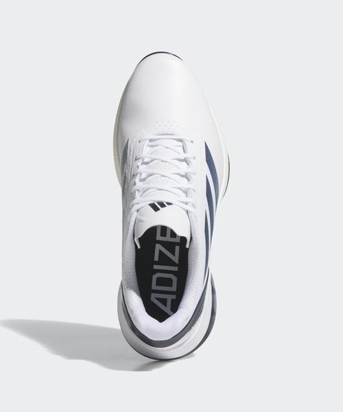 adidas（アディダス）の「アディゼロ ZG 25【adidas Golf/アディダスゴルフ】（スニーカー・メンズ・ホワイト×ネイビー・24.5cm/25.5cm/26.5cm/27.5cm/28.5cm/25.0cm/26.0cm/27.0cm/28.0cm/29.0cm）」の2枚目の写真