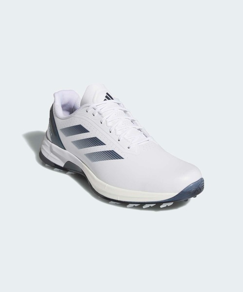 adidas（アディダス）の「アディゼロ ZG 25【adidas Golf/アディダスゴルフ】（スニーカー・メンズ・ホワイト×ネイビー・24.5cm/25.5cm/26.5cm/27.5cm/28.5cm/25.0cm/26.0cm/27.0cm/28.0cm/29.0cm）」の4枚目の写真