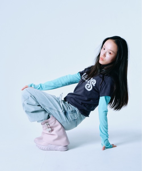 twins（nemne store）（ツインズ）の「Lace twins logo Tee（Tシャツ/カットソー・レディース・White/チャコール・SMALL/MEDIUM）」の11枚目の写真