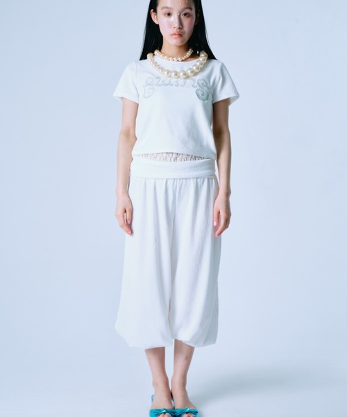 twins（nemne store）（ツインズ）の「Lace twins logo Tee（Tシャツ/カットソー・レディース・White/チャコール・SMALL/MEDIUM）」の10枚目の写真