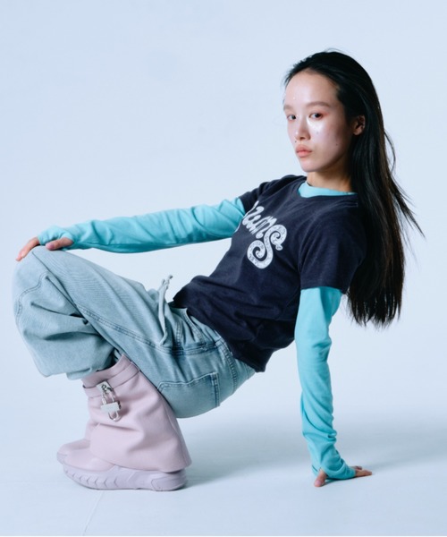 twins（nemne store）（ツインズ）の「Lace twins logo Tee（Tシャツ/カットソー・レディース・White/チャコール・SMALL/MEDIUM）」の13枚目の写真