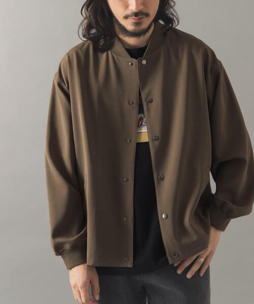 ITEMS URBANRESEARCH（アイテムズ アーバンリサーチ）の「『イージーケア』高機能 ドライタッチスナップブルゾン（ブルゾン・メンズ・カーキ/グレー/スミクロ・LARGE/MEDIUM）」の3枚目の写真