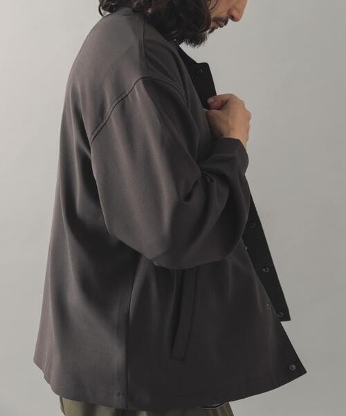 ITEMS URBANRESEARCH（アイテムズ アーバンリサーチ）の「『イージーケア』高機能 ドライタッチスナップブルゾン（ブルゾン・メンズ・カーキ/グレー/スミクロ・LARGE/MEDIUM）」の4枚目の写真