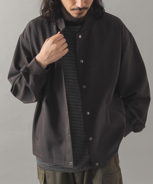 ITEMS URBANRESEARCH（アイテムズ アーバンリサーチ）の「『イージーケア』高機能 ドライタッチスナップブルゾン（ブルゾン・メンズ・カーキ/グレー/スミクロ・LARGE/MEDIUM）」の5枚目の写真