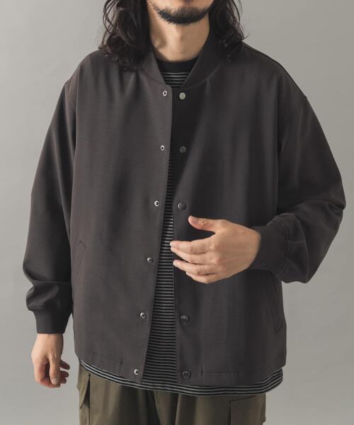 ITEMS URBANRESEARCH（アイテムズ アーバンリサーチ）の「『イージーケア』高機能 ドライタッチスナップブルゾン（ブルゾン・メンズ・カーキ/グレー/スミクロ・LARGE/MEDIUM）」の6枚目の写真
