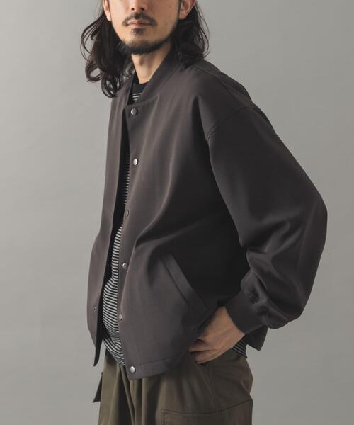 ITEMS URBANRESEARCH（アイテムズ アーバンリサーチ）の「『イージーケア』高機能 ドライタッチスナップブルゾン（ブルゾン・メンズ・カーキ/グレー/スミクロ・LARGE/MEDIUM）」の8枚目の写真