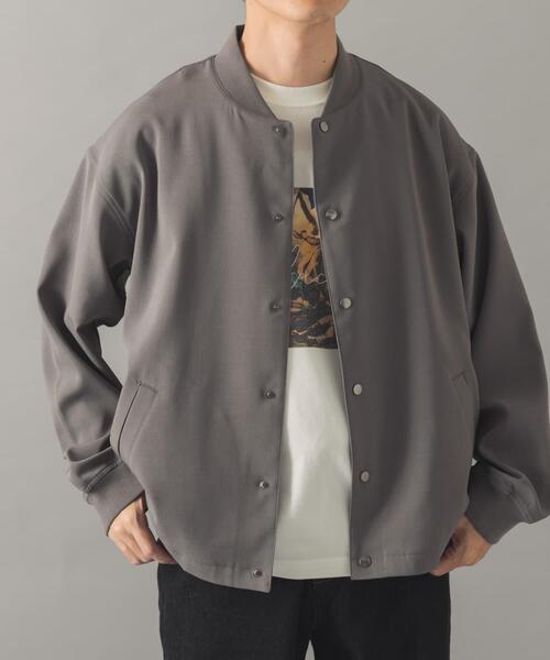 ITEMS URBANRESEARCH（アイテムズ アーバンリサーチ）の「『イージーケア』高機能 ドライタッチスナップブルゾン（ブルゾン・メンズ・カーキ/グレー/スミクロ・LARGE/MEDIUM）」の22枚目の写真