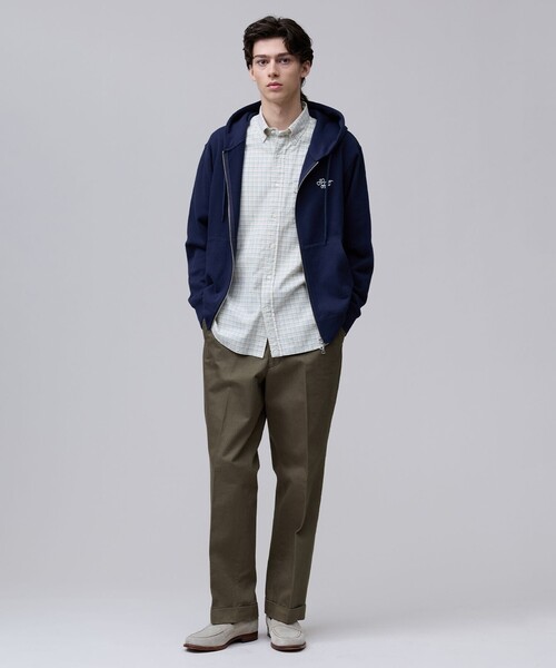 J.PRESS(ジェイプレス)の「グラフィックプリント フルジップパーカー(パーカー・メンズ・ネイビー系/ライトグレー系・LARGE/X-LARGE/MEDIUM/SMALL)」の5枚目の写真
