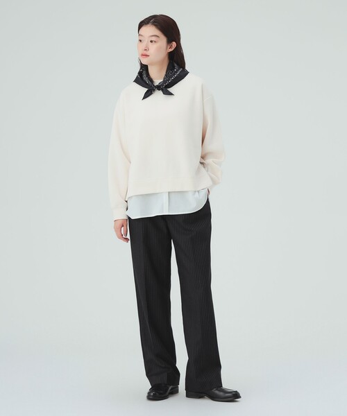 BEAMS HEART(ビームスハート)の「裏起毛 コンビ プルオーバー(スウェット・レディース・グレー/ブラック/ホワイト系その他5・FREE)」の16枚目の写真
