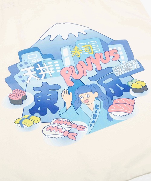 PUNYUS（プニュズ）の「スーベニアトートバッグ（トートバッグ・レディース・ホワイト/サックスブルー・FREE）」の7枚目の写真