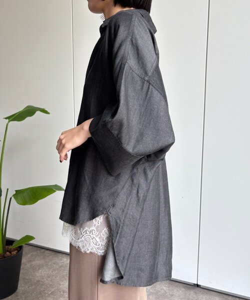 Jena espace merveilleux(ジェナ エスパスメルヴェイユ)の「ビッグカフスデニムシャツ(シャツ/ブラウス・レディース・グレー/ブルー系その他/ブルー・FREE)」の22枚目の写真
