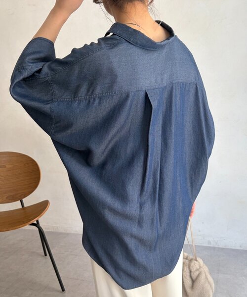 Jena espace merveilleux(ジェナ エスパスメルヴェイユ)の「ビッグカフスデニムシャツ(シャツ/ブラウス・レディース・グレー/ブルー系その他/ブルー・FREE)」の18枚目の写真