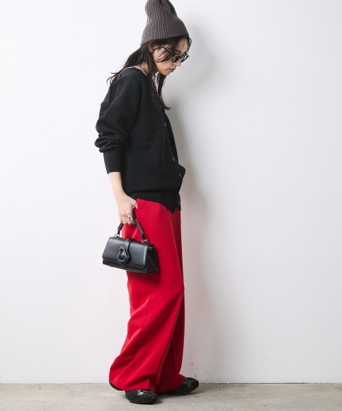 CHIC STYLE(シックスタイル)の「Vネックニットカーディガン<大きいサイズ有>シックスタイル(カーディガン/ボレロ・レディース・グレー/ワイン/ブラック/ライトベージュ・M/3L/LL/L/5L/4L)」の18枚目の写真