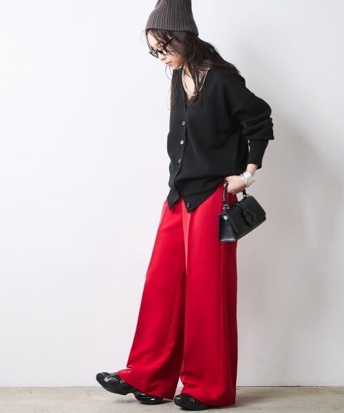 CHIC STYLE(シックスタイル)の「Vネックニットカーディガン<大きいサイズ有>シックスタイル(カーディガン/ボレロ・レディース・グレー/ワイン/ブラック/ライトベージュ・M/3L/LL/L/5L/4L)」の20枚目の写真