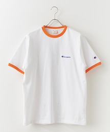 TANGRAM（タングラム）の「Champion/チャンピオン ロゴ刺繍 コットン 半袖リンガーTシャツ 2026年 夏 夏服（Tシャツ/カットソー）」