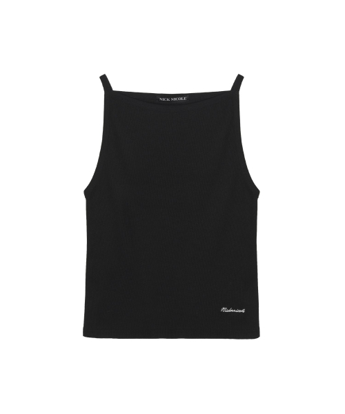 NICK&NICOLE(ニックアンドニコール)の「BOAT NECK SLEEVELESS TOP_BLACK(Tシャツ/カットソー・レディース・その他・FREE)」の1枚目の写真