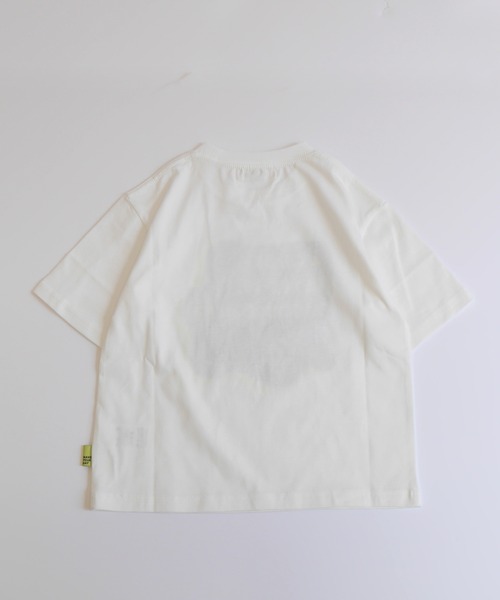 MAKE YOUR DAY(メイクユアデイ)の「キカ柄ロゴプリントTシャツ■パパサイズ(Tシャツ/カットソー・メンズ・グレー/オフホワイト・L/M)」の3枚目の写真