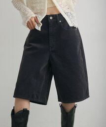 フロッキーデニムハーフパンツ