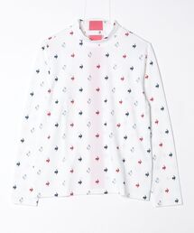 ルコックゴルフ 総柄モックネックシャツ