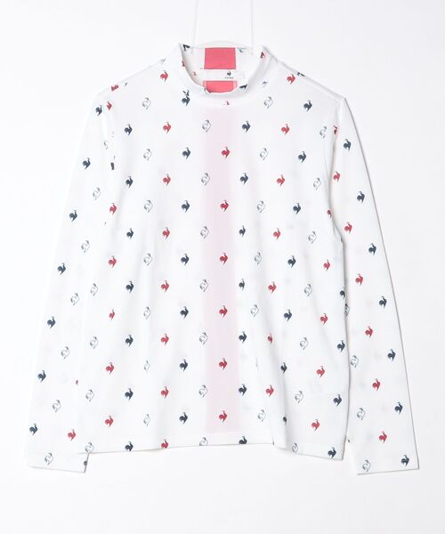 le coq sportif GOLF（ルコックスポルティフゴルフ）の「ルコックゴルフ　総柄モックネックシャツ（その他トップス・レディース・ネイビー/ホワイト/ベージュ・L/XL/M/XXL/S）」の2枚目の写真