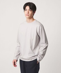オーガニック コットン ポンチ クルーネック 長袖 Tシャツ
