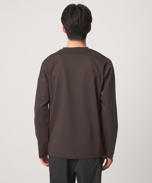 green label relaxing(グリーンレーベルリラクシング)の「オーガニック コットン ポンチ クルーネック 長袖 Tシャツ(Tシャツ/カットソー・メンズ・ダークブラウン/ライトグレー/ダークグリーン/ホワイト・XL/L/S/M/XXL)」の11枚目の写真