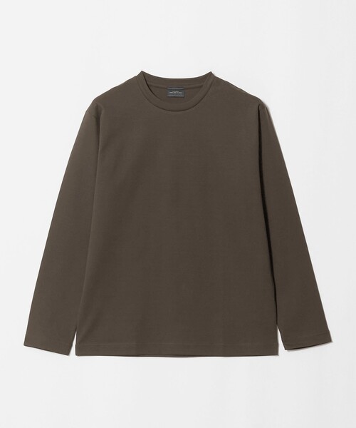 green label relaxing(グリーンレーベルリラクシング)の「オーガニック コットン ポンチ クルーネック 長袖 Tシャツ(Tシャツ/カットソー・メンズ・ダークブラウン/ライトグレー/ダークグリーン/ホワイト・XL/L/S/M/XXL)」の12枚目の写真