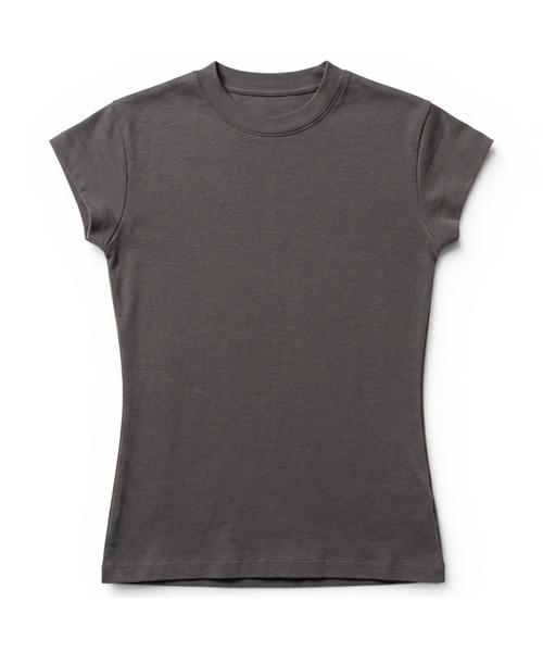 BUTTON SEOUL（ボタンソウル）の「[ウィメンズ] ベーシックエッセンシャルコットンショートスリーブ (6 COLORS)（Tシャツ/カットソー・レディース・ホワイト/ブラック/グレー/イエロー/サンドベージュ/シャーベット・SMALL/MEDIUM/LARGE）」の3枚目の写真