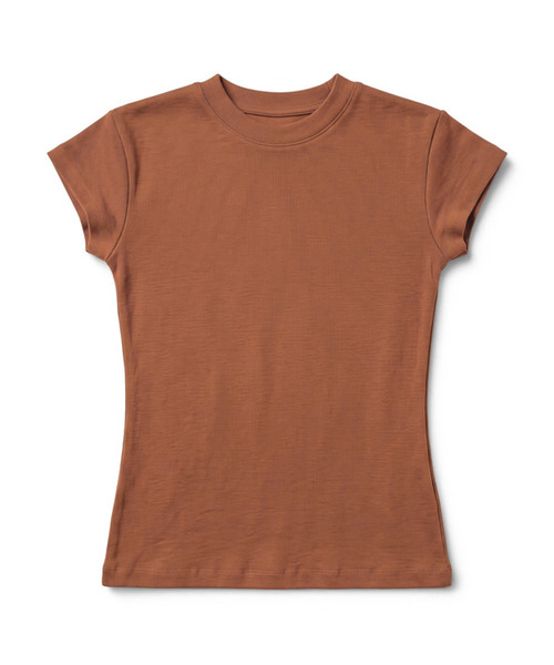 BUTTON SEOUL（ボタンソウル）の「[ウィメンズ] ベーシックエッセンシャルコットンショートスリーブ (6 COLORS)（Tシャツ/カットソー・レディース・ホワイト/ブラック/グレー/イエロー/サンドベージュ/シャーベット・SMALL/MEDIUM/LARGE）」の6枚目の写真