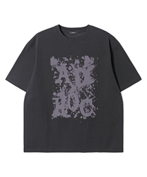 男女共用スプラッターグラフィックTシャツ (ブラック) (HC6STA6)