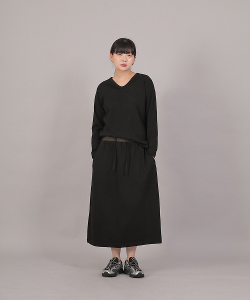 SAINTCREW(セントクルー)の「ミニマル16sコットンVネック長袖TシャツMMV-8A15ブラック(Tシャツ/カットソー・レディース・その他・FREE)」の4枚目の写真