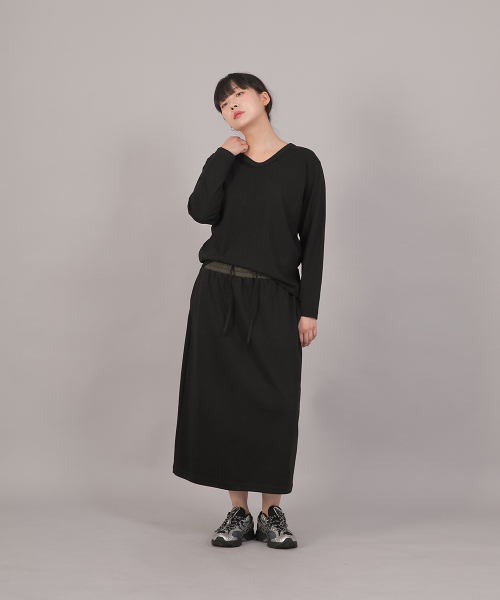 SAINTCREW(セントクルー)の「ミニマル16sコットンVネック長袖TシャツMMV-8A15ブラック(Tシャツ/カットソー・レディース・その他・FREE)」の5枚目の写真